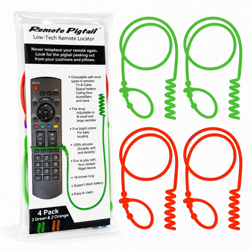 Remote Leash 4-Pack, Remote Control Tether, Adjustable 2 Blue & 2 Red