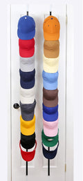 Over-The-Door Hat Organizer for Baseball Caps, 2 Straps, Holds 18-36 Caps