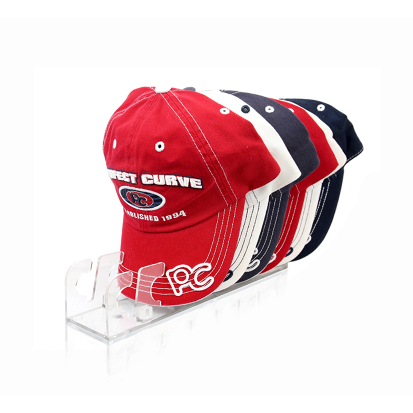 Cap Rack Stand - Store and organize 7 to 14 caps on a table/shelf or on the wall.